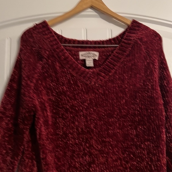 Oliver by esco Fringe cuff velvet boho Sweater S - Picture 3 of 4